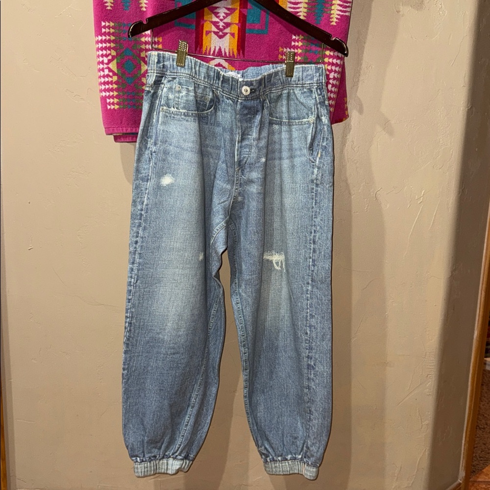 Rag & Bone Miramar joggers/pants•XL•denim screen print sweat pant jean glasshill